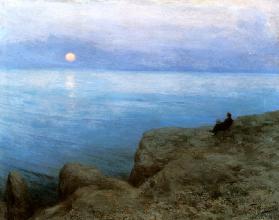 Der Dichter Alexander Puschkin am Ufer des Meeres