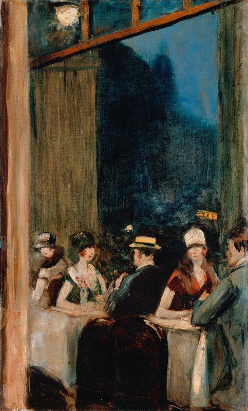 Im Café. von Lesser Ury