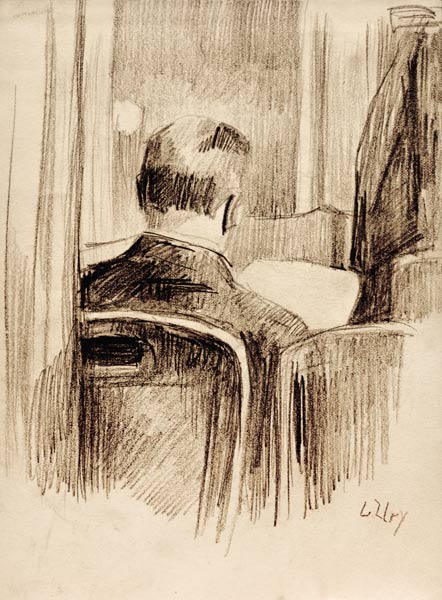 Leser im Café von Lesser Ury