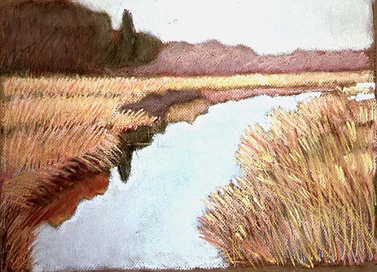 Full Tide, 1990 (pastel on paper)  von Lillian  Delevoryas