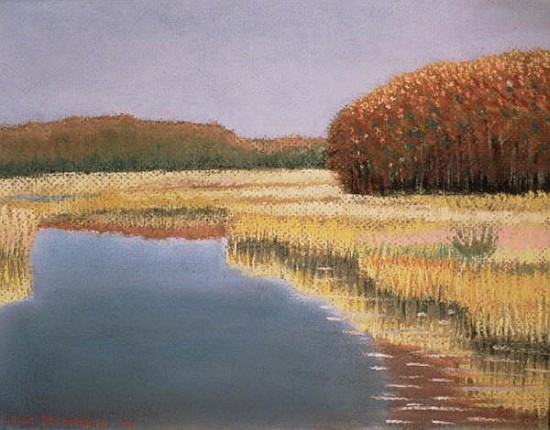 New England Autumn, 1990 (pastel on paper)  von Lillian  Delevoryas