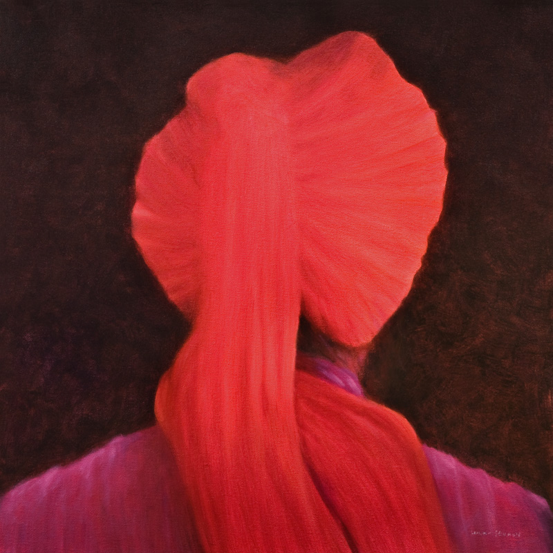Red Turban in Shadow von Lincoln  Seligman