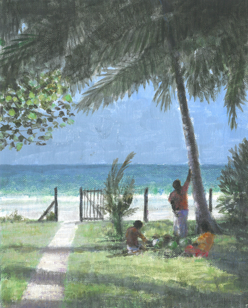 Coconut Man Calls, Sri Lanka von Lincoln  Seligman