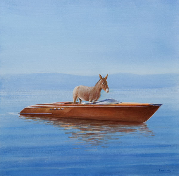 Donkey in a Riva von Lincoln  Seligman