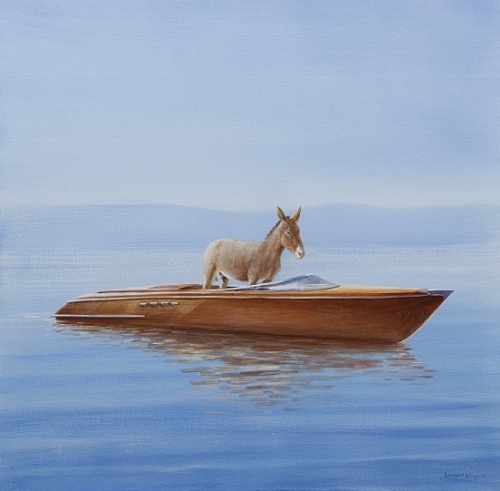 Donkey in a Riva von Lincoln  Seligman