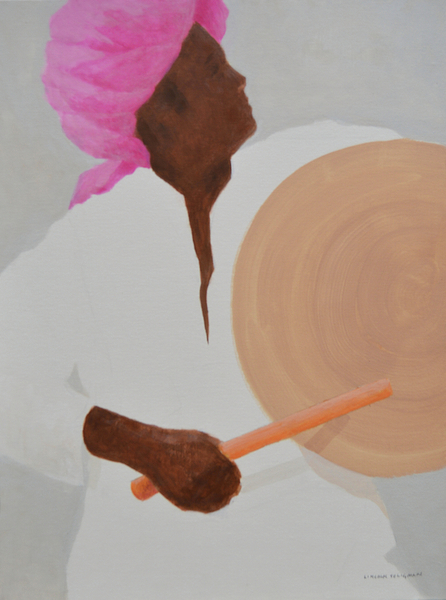 Drummer, pink turban von Lincoln  Seligman