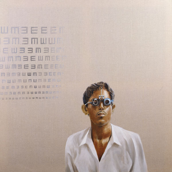 Eye Test 3, Medinipur, India (oil on canvas)  von Lincoln  Seligman