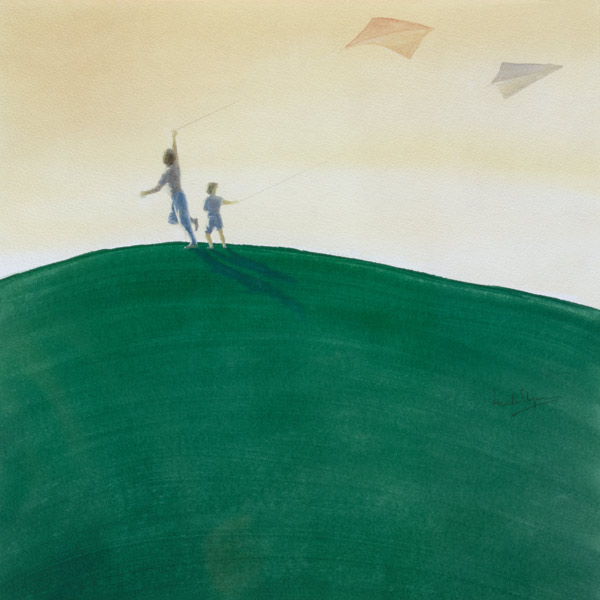 Kite Flying, 2000 (w/c on paper)  von Lincoln  Seligman
