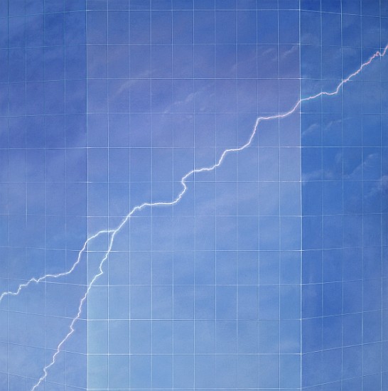 Lightning Across Glass Building  von Lincoln  Seligman