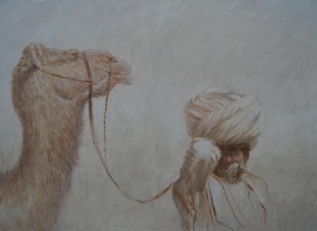 Man Leading Camel