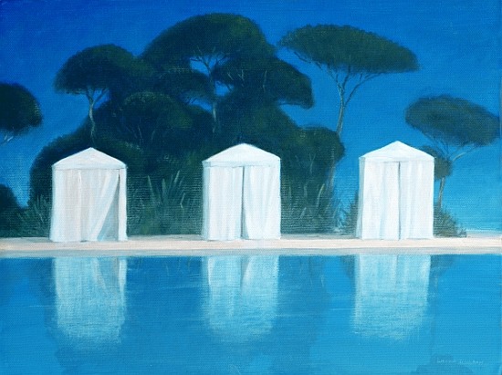 Pool Tents (oil on canvas)  von Lincoln  Seligman