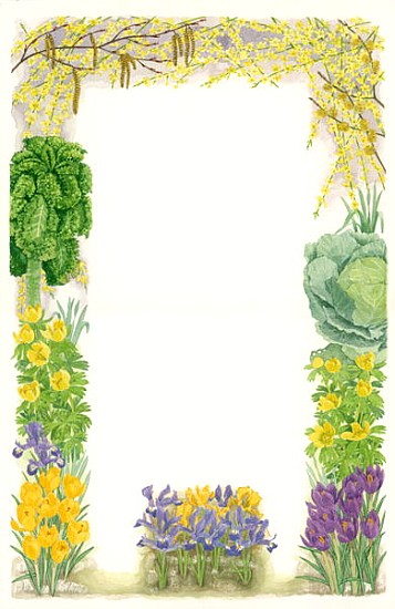 February, 1993 (w/c on paper)  von Linda  Benton