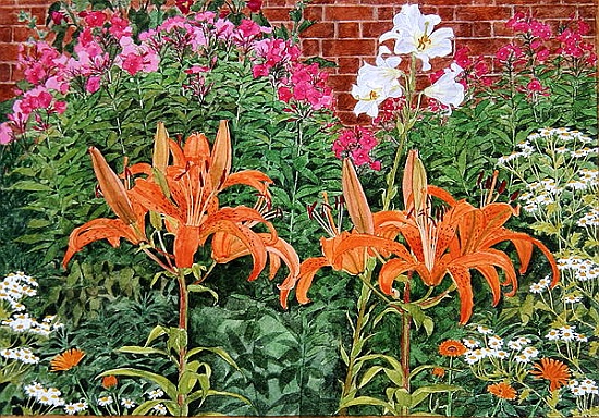 Orange lilies von Linda  Benton