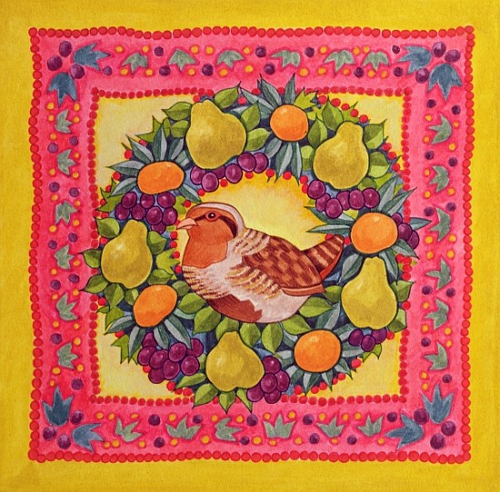 Partridge (gouache on paper)  von Linda  Benton