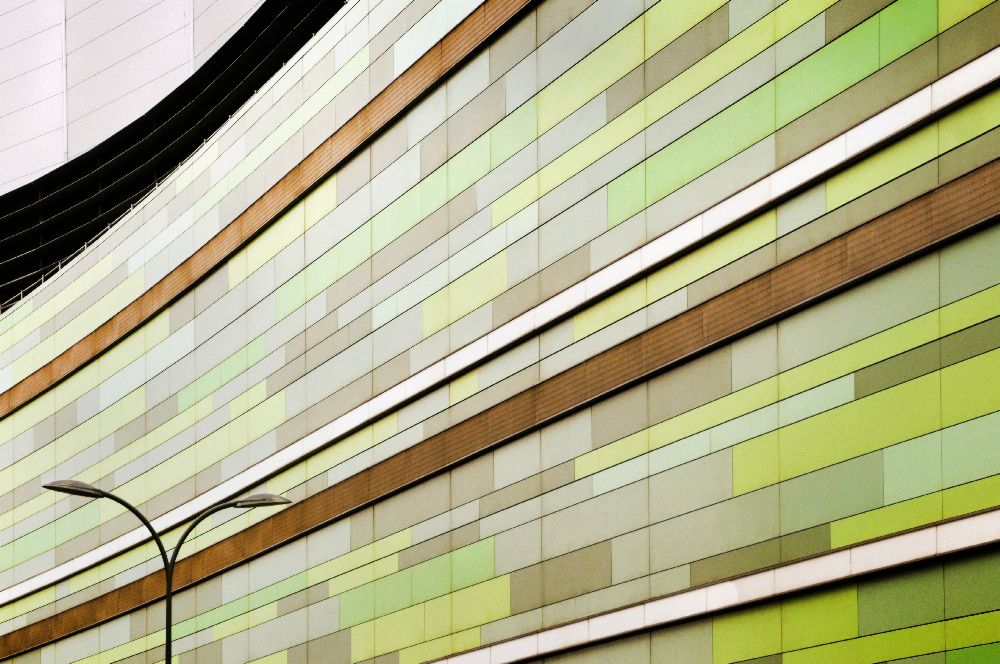 Linear in grün von Linda Wride