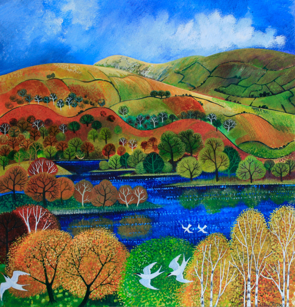 Terns over Rydal Water von Lisa Graa Jensen