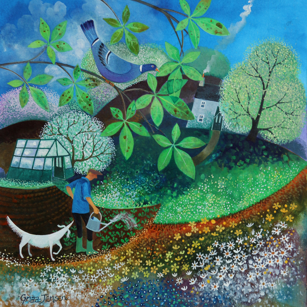 watering the seedlings von Lisa Graa Jensen
