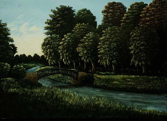 Foot Bridge at Warwick, 1980 (panel)  von Liz  Wright