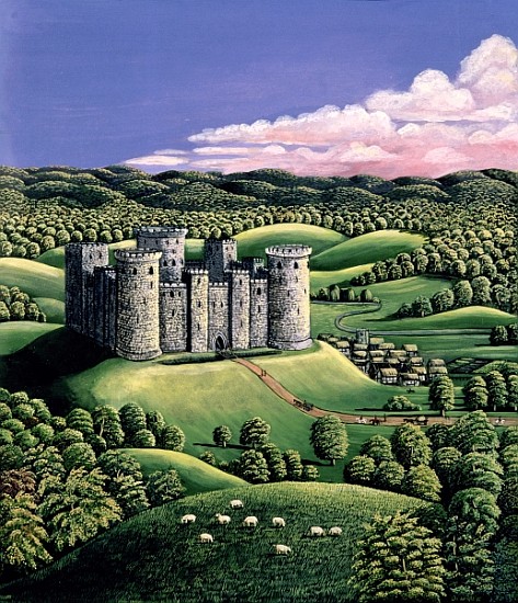 Medieval Castle, 1985 (gouache)  von Liz  Wright