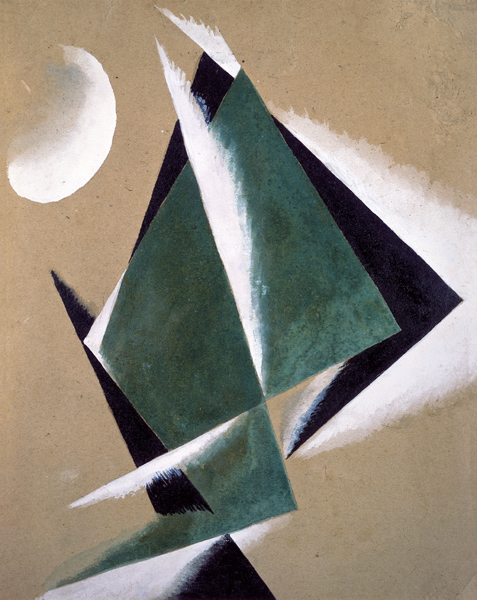 Konstruktion mit weissem Halbmond von Ljubow Sergejewna Popowa