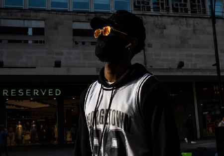 The boy with sunglasses