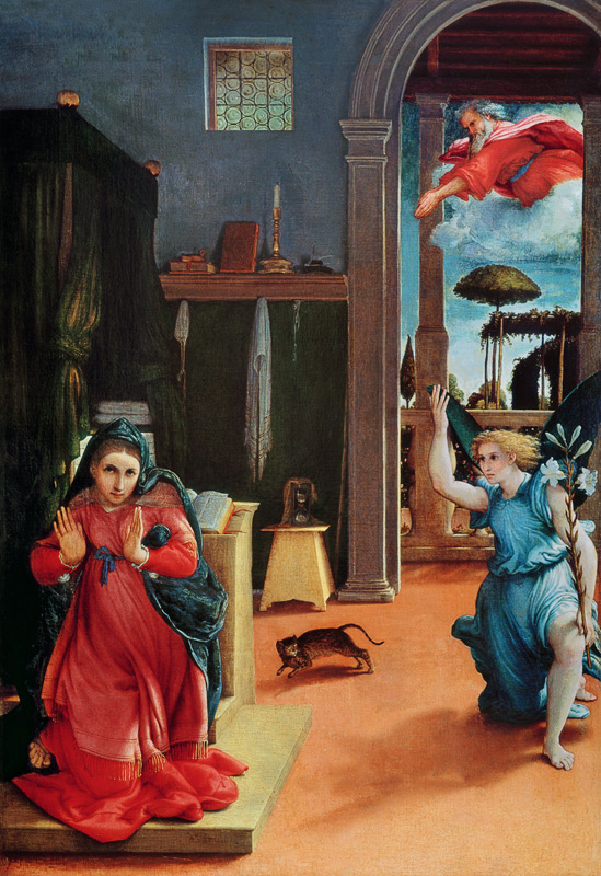 Die Verkündigung von Lorenzo Lotto