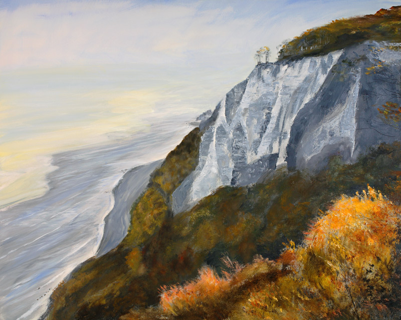 Rügen - Blick vom Königsstuhl auf die Viktoriasicht von Lothar Lüder