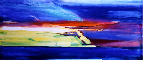 Abstract composition (oil and shellac on gesso on panel)  von Lou  Gibbs