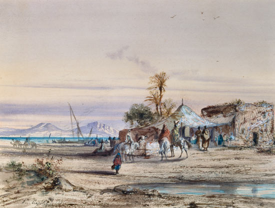 Tunisian Landscape von Louis Amable Crapelet