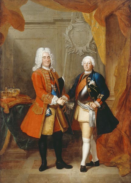 August II. u. Friedrich Wilhelm I von Louis de Silvestre