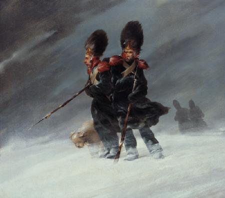 Grenadiere im Schnee 1834