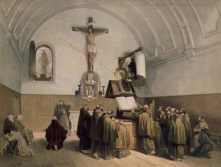 The Bell Ringers at the Oratory of the Capucines, Bruges von Louis Haghe