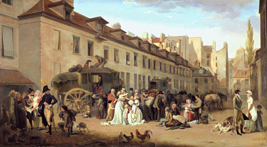 Die Ankunft der Kutsche von Louis-Léopold Boilly