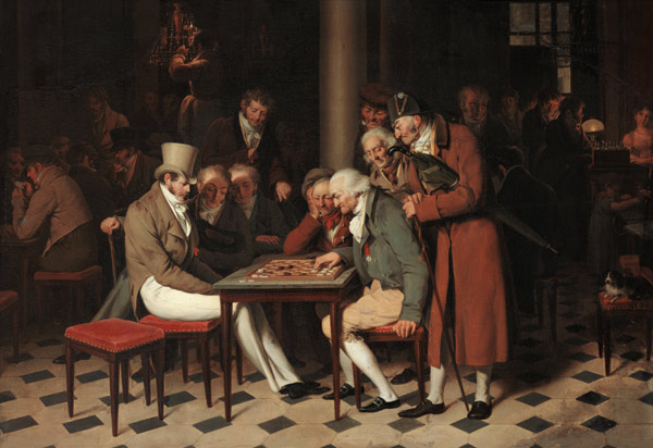 Interieur des Café (La partie de dames au café Lamblin au Palais-Royal) von Louis-Léopold Boilly