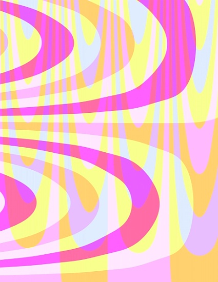 70s Swirls von  Louisa  Hereford