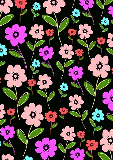 Retro Florals von  Louisa  Hereford