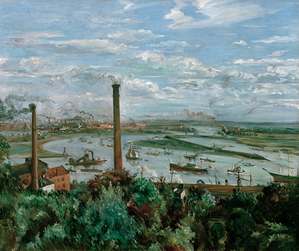Blick auf den Köhlbrand von Lovis Corinth
