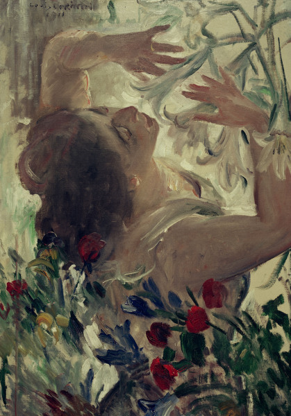 Frau mit Lilien von Lovis Corinth