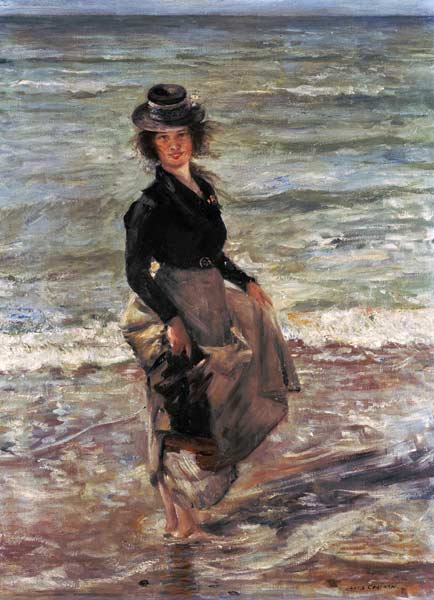 Mädchen am Strand. von Lovis Corinth