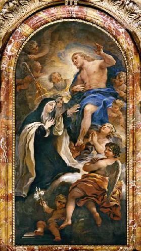 L.Giordano, Vermählung Maria M.d.Pazzi von Luca Giordano