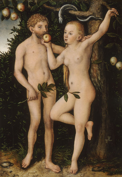 Adam und Eva. von Lucas Cranach d. Ä.