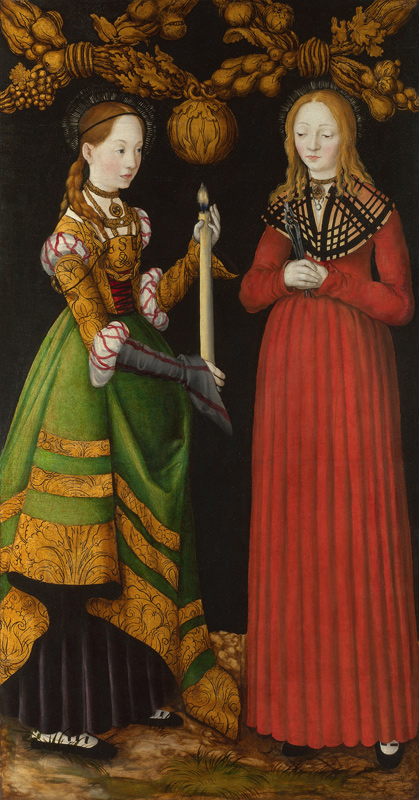 Die heiligen Genoveva und Apollonia von Lucas Cranach d. Ä.