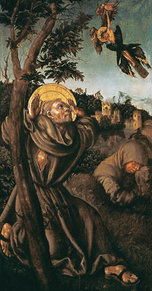 St.Francis receiving the Stigmata von Lucas Cranach d. Ä.