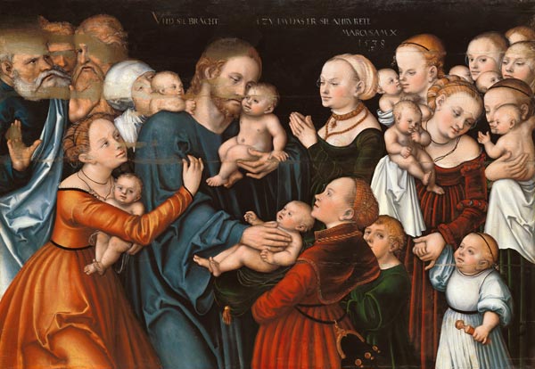 Christus segnet die Kinder von Lucas Cranach d. Ä.