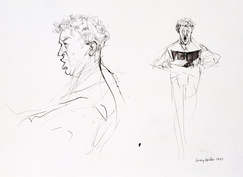 Baritone, 1993 (pen, ink and w/c)  von Lucy Willis