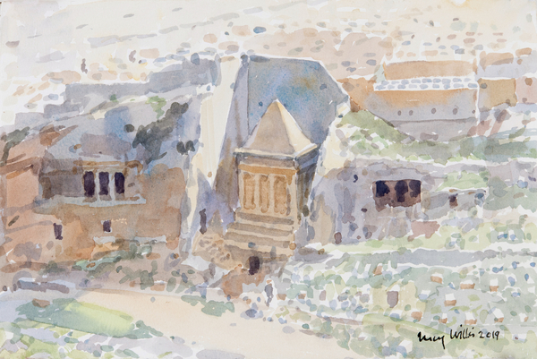 Ancient Tombs in the Kidron Valley, Jerusalem von Lucy Willis