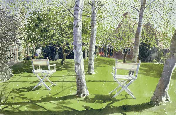 Silver Birches, 1988 (w/c on paper)  von Lucy Willis