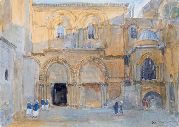 The Church of the Holy Sepulchre at Dawn, Jerusalem von Lucy Willis