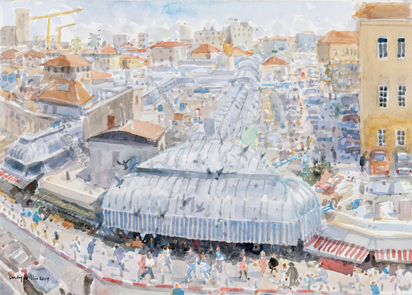 View from the Balcony, Mahane Yehuda, Jerusalem von Lucy Willis