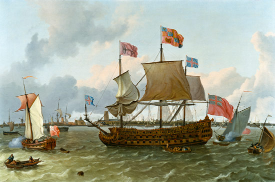 The Three-Master 'Britannia' in Rotterdam von Ludolf Backhuyzen
